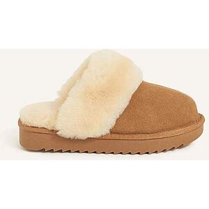 Accessorize Suede Platform Mule Slippers TAN SMALL female