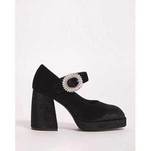 Simply Be Mary Jane Heeled Shoes Ex Wide Fit Black 9 Female