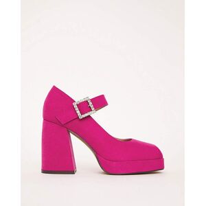 Simply Be Mary Jane Platform Heeled Shoes Ex Wide Pink 8 Female