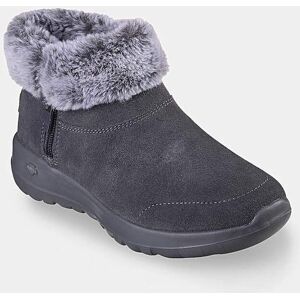 Skechers Skecher Savy Boots With Exposed Fur Charcoal/Grey 7 female