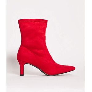 JD Williams Ankle Sock Boot EEE Fit RED 4 female