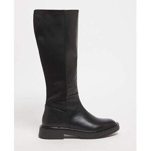 Simply Classic Stretch Knee Boots Wide SC Black 8 female