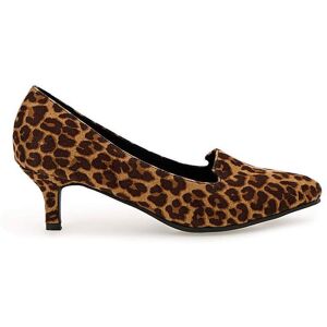 JD Williams Flexi Sole Kitten Heel Shoes E Fit Leopard 3 female