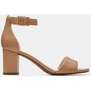 Clarks Deva Mae Leather Sandals Camel Leather 8 Female