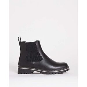 JD Williams Cleated Chelsea Boot E Fit Black 4 female