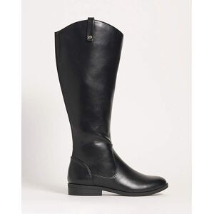 JD Williams Classic Riding Boot E Super Curvy Black 6 female