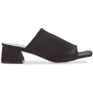 Simply Be Square Toe Mule Sandals Wide Fit Black 4 Female