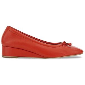 JD Williams Leather Low Wedge Ballerinas Eee Fit Orange 4 Female