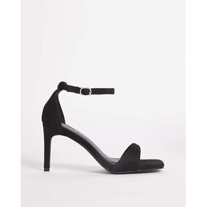 Simply Be Barely There Heeled Sandals Ex Wide Black 8 Female