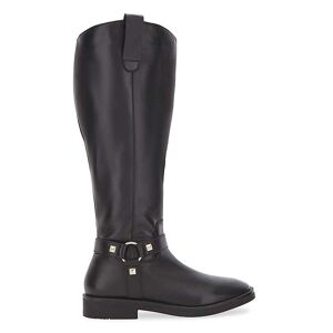 Simply Leather High Knee Boots Wide Super Curvy Black 4 female