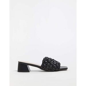 Simply Be Woven Low Heel Sandal Wide Fit Black 4 Female