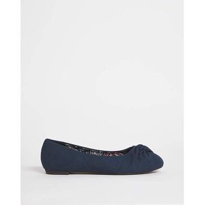 Simply Twist Knot Ballerina Shoes Ex Wide Fit Navy 4 female