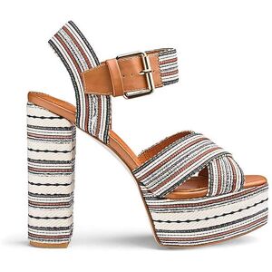 Glamorous Heeled Sandal Standard Fit Tan Multi-Coloured 3 Female