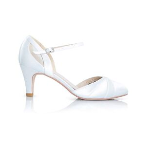 Perfect Two Part Mid Heel Satin Court Ivory 41 female