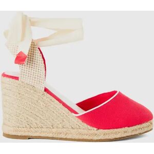 United Colors of Benetton Benetton, Fuchsia Rope Wedges, Fuchsia, Women