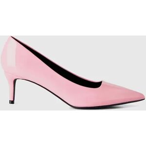 United Colors of Benetton Benetton, Pink Pumps With Patent Leather Heels, Pastel Pink, Women