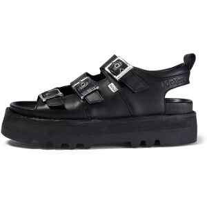 Kickers Adult Women's Knox Lo Buckle Leather Sandal Black- 13164873