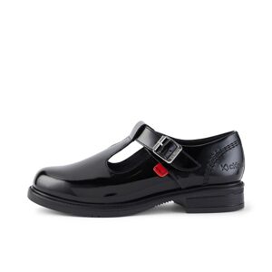 Kickers Youth Womens Lach T-Bar Leather Black- 13223556