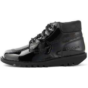 Kickers Youth Womens Kick Hi Quilt Patent Leather Black- 13863434