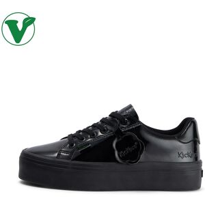 Kickers Youth Women Tovni Stack Vegan Patent Leather Black- 13891780