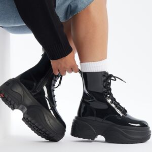 Kickers Adult Unisex Kade Boot Patent leather Black- 13944769