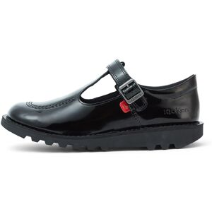 Kickers Youth Womens Kick T Bar Patent Leather Black- 13944792