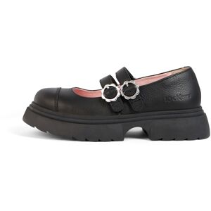 Kickers Youth Womens Kenzi MJ Leather Shoes Black- 14883835