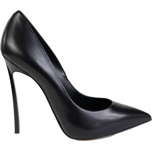 Casadei , Elegant Black Leather Heels ,Black female, Sizes: 4 UK, 4 1/2 UK