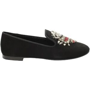 Giuseppe Zanotti Pre-owned , Pre-owned Suede flats ,Black female, Sizes: 2 UK