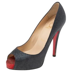 Christian Louboutin Pre-owned , Pre-owned Fabric heels ,Black female, Sizes: 3 UK