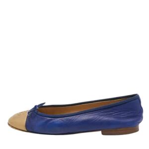 Chanel Vintage , Pre-owned Leather flats ,Blue female, Sizes: 5 UK