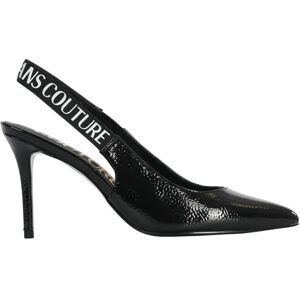 Versace Jeans Couture , Elevated Heeled Mules for Women ,Black female, Sizes: 7 UK, 8 UK, 5 UK