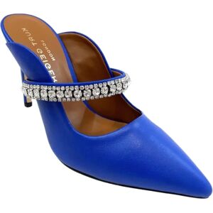 Kurt Geiger , Blue Rhinestone Heeled Mules ,Blue female, Sizes: 7 UK, 3 UK