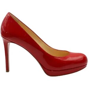 Christian Louboutin Pre-owned , Pre-owned Leather heels ,Red female, Sizes: 4 1/2 UK