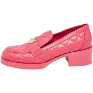 Chanel Vintage , Pre-owned Leather flats ,Pink female, Sizes: 7 UK