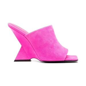 The Attico , Fuchsia Square-Toe Mules ,Pink female, Sizes: 7 UK, 8 UK, 3 UK, 4 UK