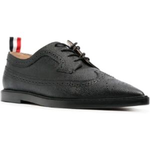 Thom Browne , Black Flat Shoes Classic Style ,Black female, Sizes: 3 1/2 UK, 3 UK, 4 1/2 UK, 4 UK