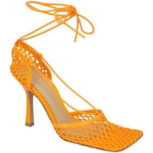 Bottega Veneta Vintage , Pre-owned Leather heels ,Orange female, Sizes: 3 1/2 UK