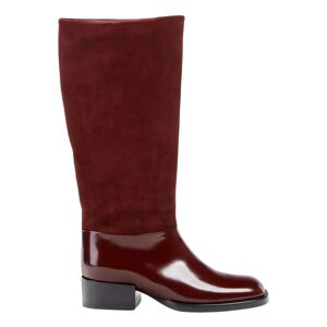Dear Frances , Handmade Two-Tone Knee Boot ,Red female, Sizes: 7 UK, 6 UK, 8 UK, 3 UK, 4 UK, 2 UK, 5 UK