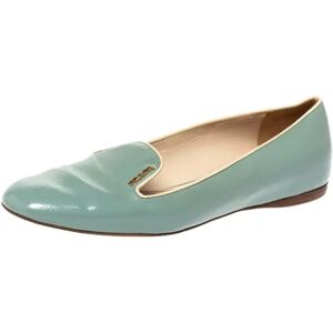 Prada Vintage , Pre-owned Leather flats ,Blue female, Sizes: 5 1/2 UK