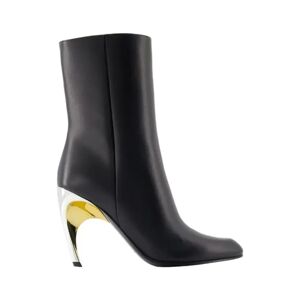 Alexander McQueen Pre-owned , Pre-owned Leather boots ,Black female, Sizes: 3 UK