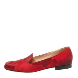 Valentino Vintage , Pre-owned Satin flats ,Red female, Sizes: 7 UK