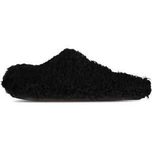 Marni , Luxury Shearling Slides ,Black female, Sizes: 7 UK, 5 UK, 4 UK