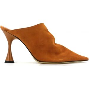 Giampaolo Viozzi , Heeled Mules ,Brown female, Sizes: 6 UK, 7 UK, 4 UK, 4 1/2 UK, 3 UK