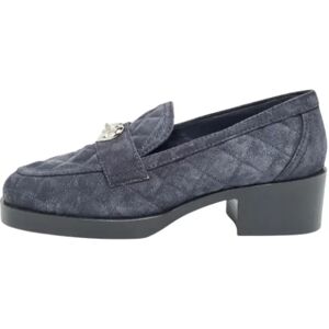 Chanel Vintage , Pre-owned Suede flats ,Blue female, Sizes: 4 1/2 UK