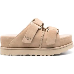 UGG , Goldenstar Hi Slide Flat Shoes ,Beige female, Sizes: 8 UK