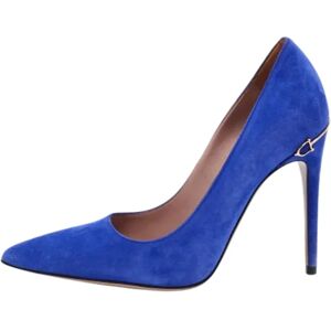 Gucci Vintage , Pre-owned Blue Suede Pointed Toe Pumps ,Blue female, Sizes: 2 1/2 UK