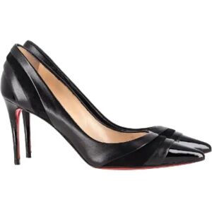 Christian Louboutin Pre-owned , Pre-owned Leather heels ,Black female, Sizes: 3 1/2 UK