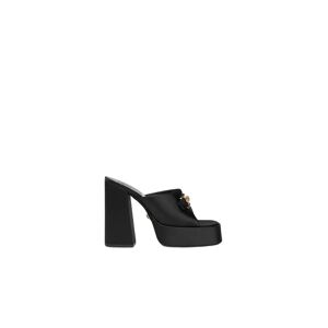 Versace , Satin Mule Shoe ,Black female, Sizes: 3 UK, 4 1/2 UK, 5 UK