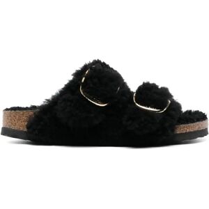 Birkenstock , Black Shearling Teddy Sandals ,Black female, Sizes: 3 UK